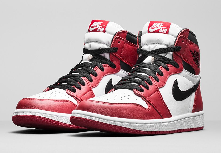 Nike Air Jordan 1 High OG Chicago in red, white and black colourway