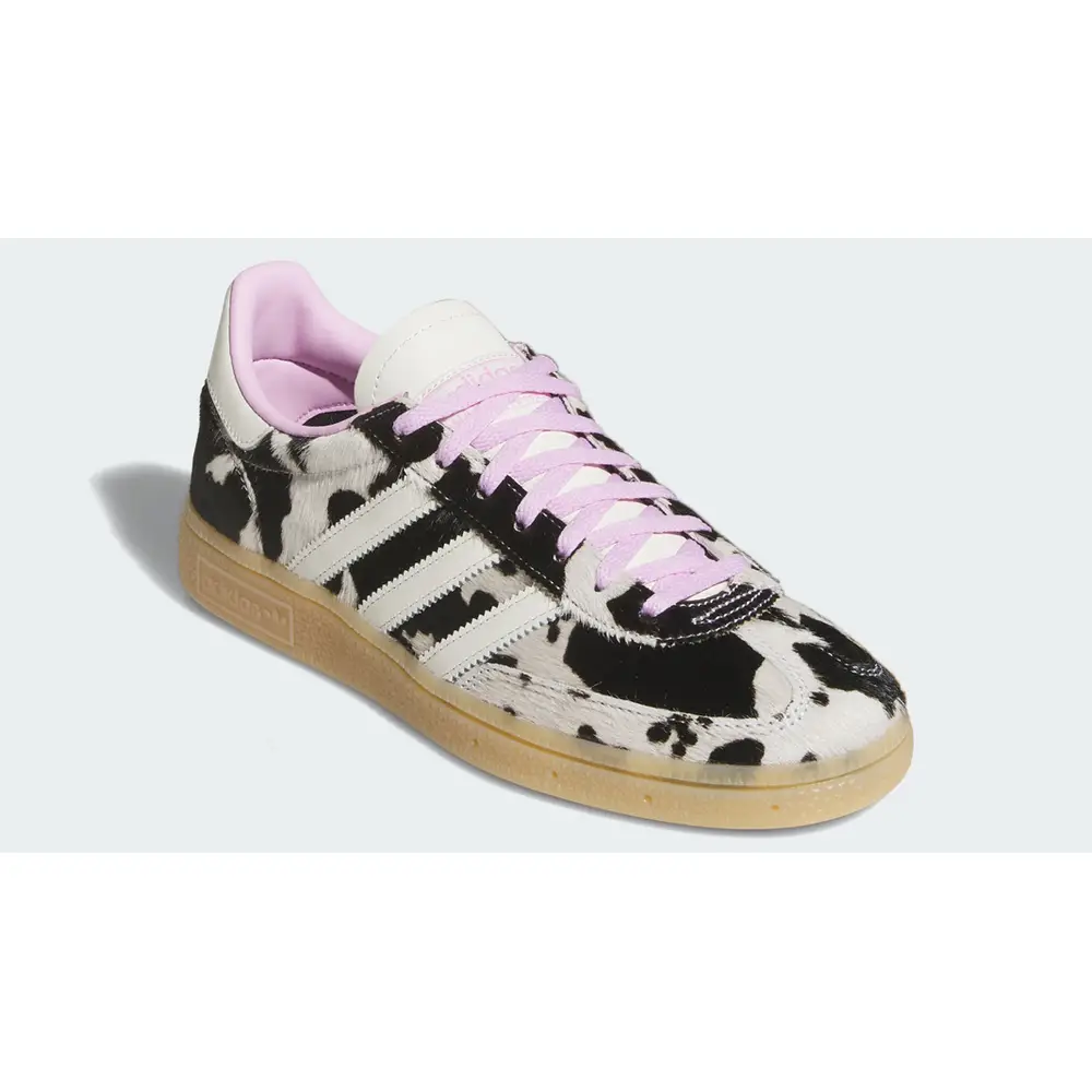 adidas Handball Spezial Cow Print Pink side profile with gum sole