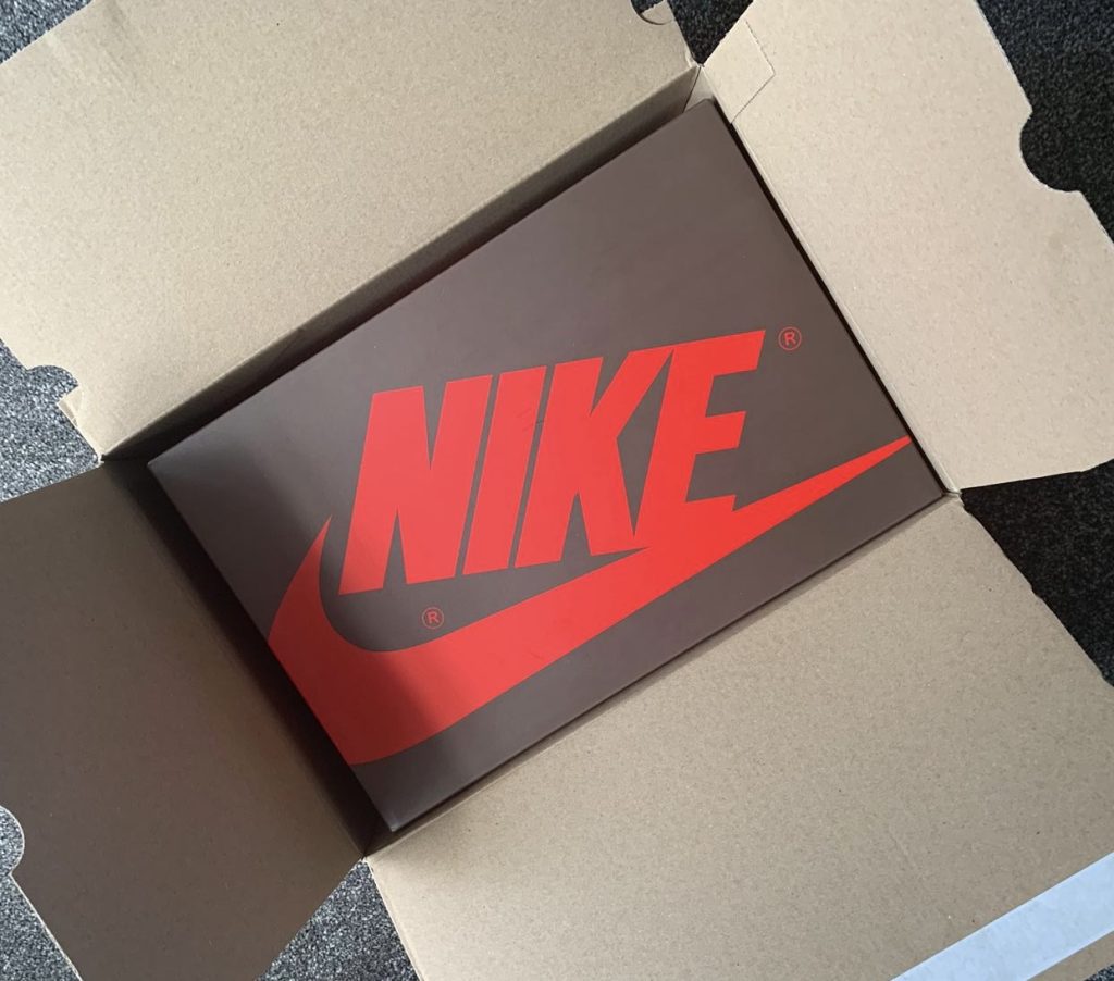 Original Nike box for Air Jordan 1 Low OG Travis Scott Mocha