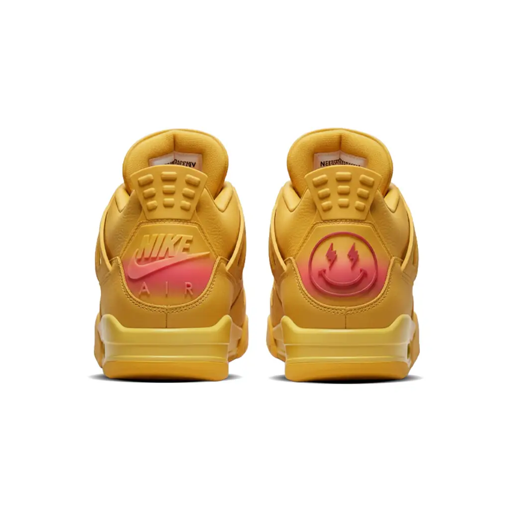 The J Balvin x Air Jordan 4 Lemonade Rear view 