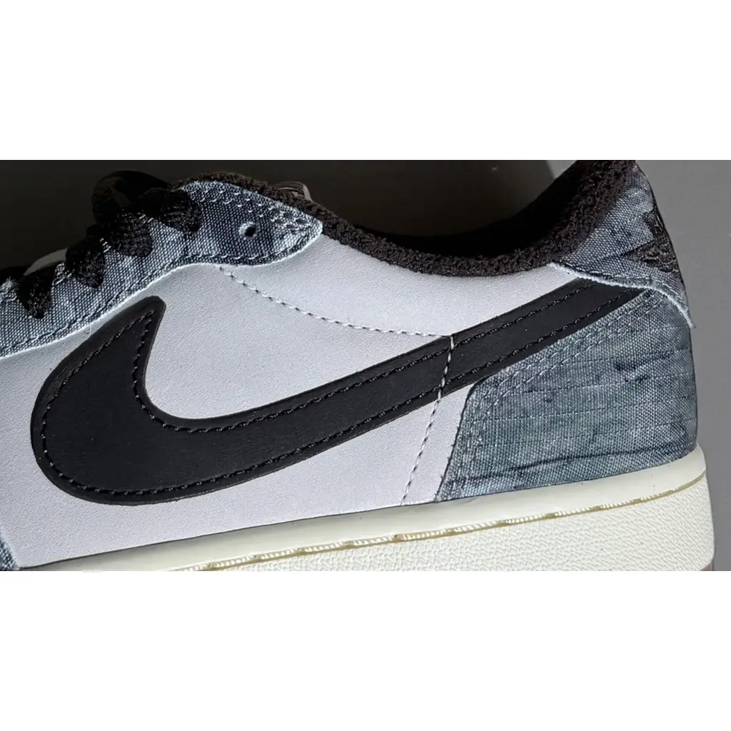 Air Jordan 1 Low OG Realtree Camo black leather Swoosh detail